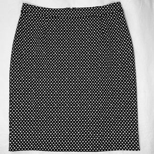 Halogen black & ivory pencil skirt